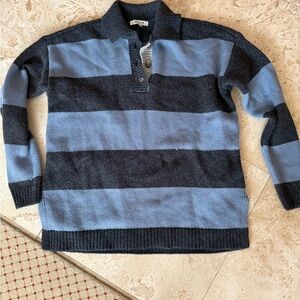Madewell Blue and Black Sweater